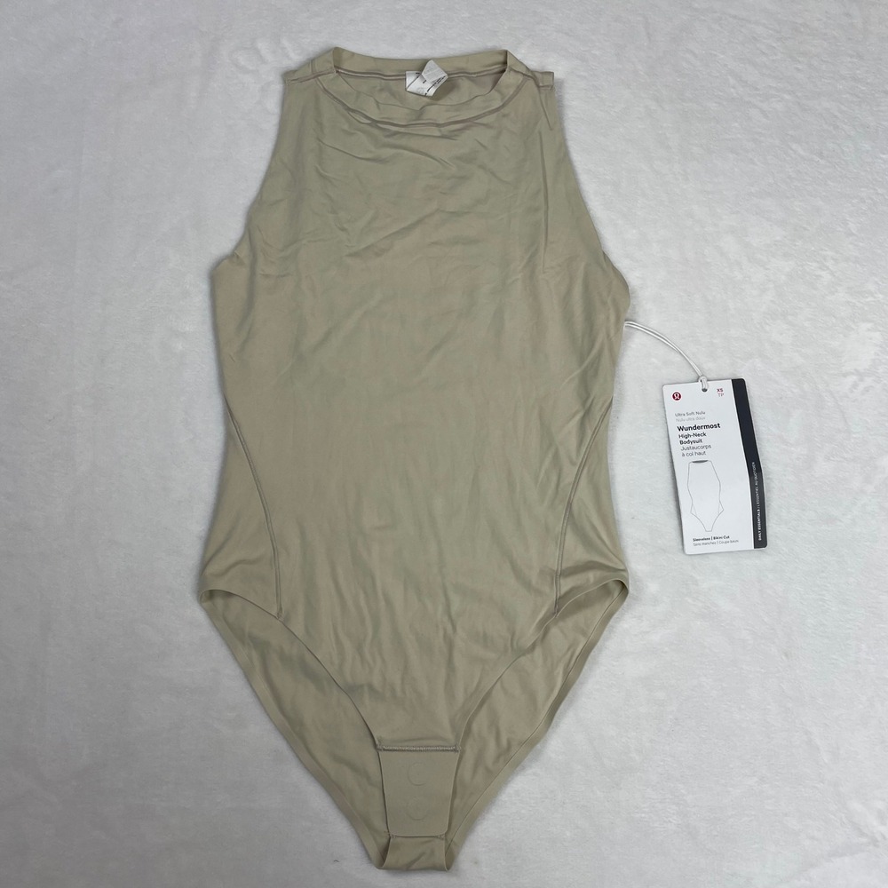 Lululemon Wundermost High-Neck Bodysuit Women XS Nomad NWT Sleeveless Nulu